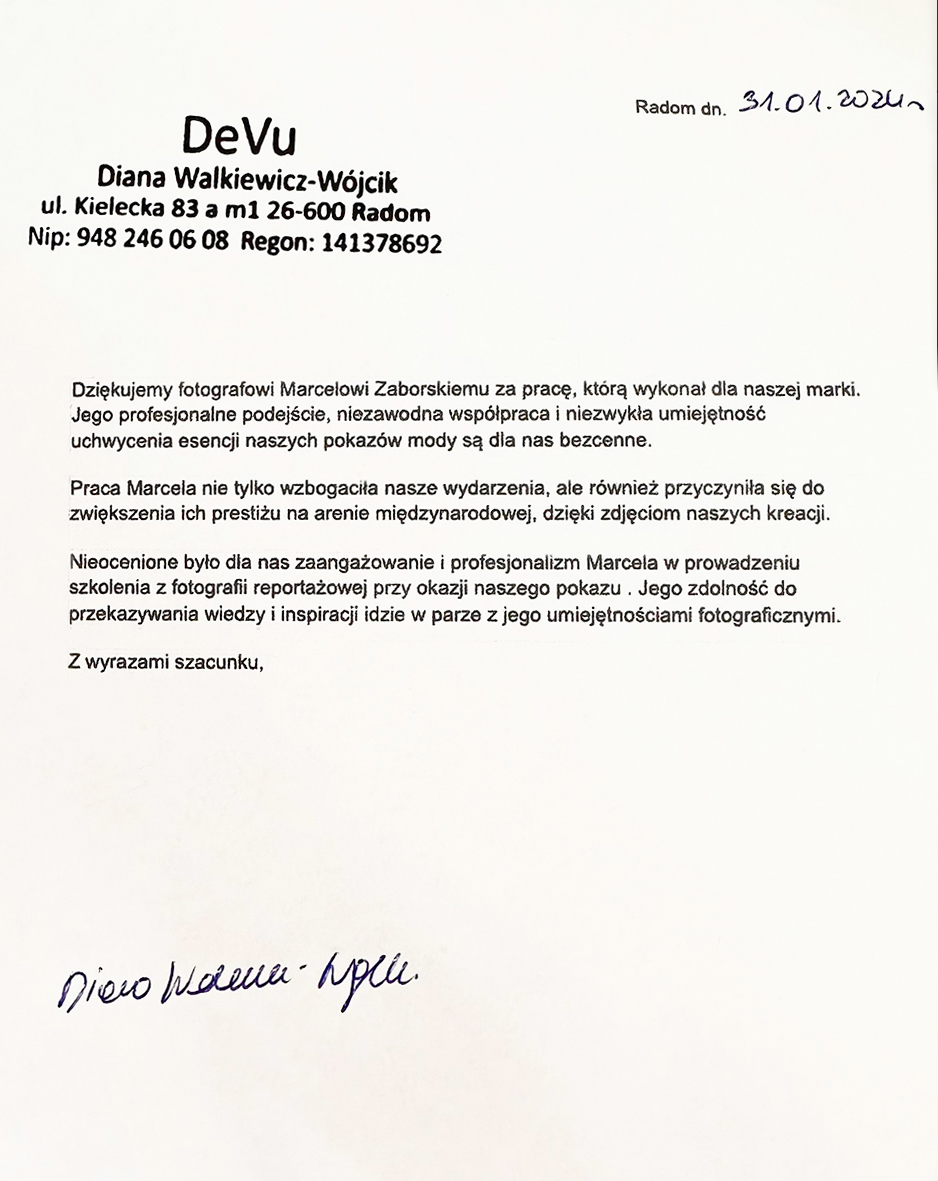 referencje fotografa